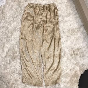 Leopard silky pajama bottoms